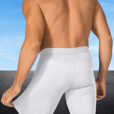 Pantalon yoga homme - FitnessLycraPants™ - Blanc - Coin du Yoga