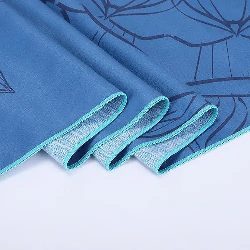 Serviette Antidérapante - YogaPrintMat™ - Mandala Bleu - Coin du Yoga