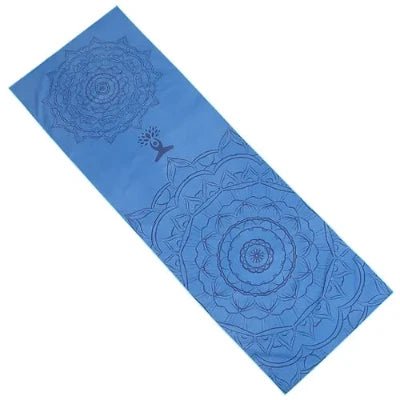 Serviette Antidérapante - YogaPrintMat™ - Mandala Bleu - Coin du Yoga